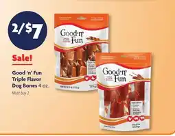 Family Dollar Good 'n' Fun Triple Flavor Dog Bones offer