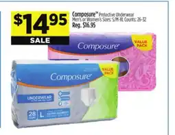 Dollar General Composure TM Protective Underwear offer
