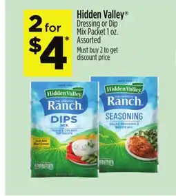 Dollar General Hidden Valley Dressing or Dip Mix Packet offer