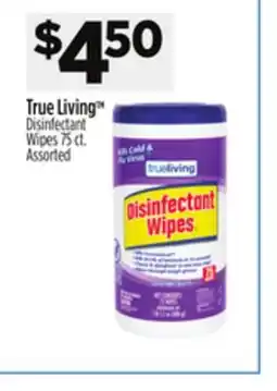 Dollar General True Living TM Disinfectant Wipes offer