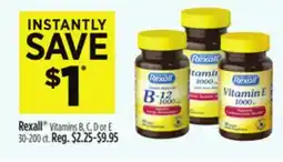 Dollar General Rexall Vitamins B, C, D or E offer
