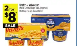 Dollar General Kraft or Velveeta Mac & Cheese Cups offer