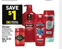 Dollar General Old Spice Antiperspirant Deodorant, Body Wash or Hair Care offer