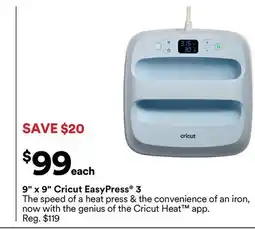 Michaels 9 x 9 cricut easyPress 3 offer