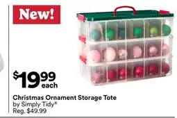 Michaels christmas Ornament Storage Tote by Simply Tidy offer