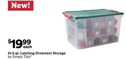 Michaels 61.5 qt. Latching Ornament Storage by Simply Tidy offer