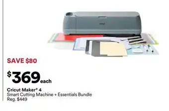 Michaels cricut maker 4 Smart Cutting Machine + Essentials Bundle offer