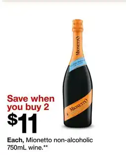 Target Mionetto non-alcoholic 750mL wine offer