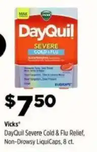 Dollar General Vicks DayQuil Severe Cold & Flu Relief, Non-Drowsy LiquiCaps offer