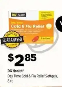 Dollar General DG Health Day Time Cold & Flu Relief Softgels offer