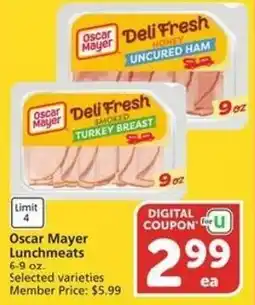 Albertsons Oscar Mayer Oscar Mayer Lunchmeats 6-9 oz. offer