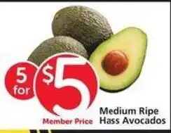 Albertsons Medium ripe hass avocados offer