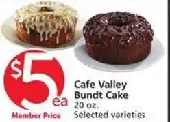 Albertsons Cafe valley bundt cake offer