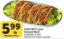 Albertsons Fresh 80% Lean Ground Beef offer