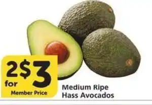 Albertsons Medium Ripe Hass Avocados offer