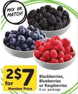 Albertsons Blackberries, Blueberries or Raspberries offer