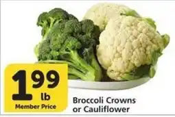 Albertsons Broccoli Crowns or Cauliflower offer