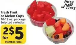 Albertsons Fresh Fruit or Melon Cups offer