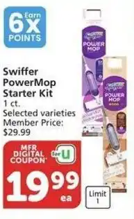 Albertsons Swiffer PowerMop Starter Kit offer
