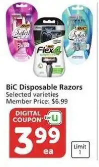 Albertsons BiC Disposable Razors offer