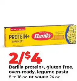 Hy-Vee Barilla [gluten free, oven-ready, legume pasta 8 to 16 oz. or sauce 24 oz offer