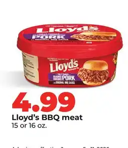 Hy-Vee Lloyd's BBQ meat offer