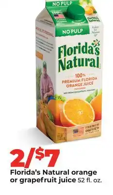 Hy-Vee Florida's Natural orange or grapefruit juice offer