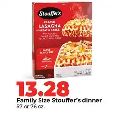 Hy-Vee Family Size Stouffer's dinner offer