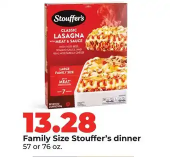 Hy-Vee Family Size Stouffer's dinner offer