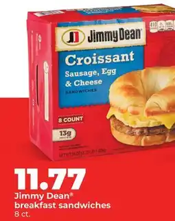 Hy-Vee Jimmy Dean breakfast sandwiches offer