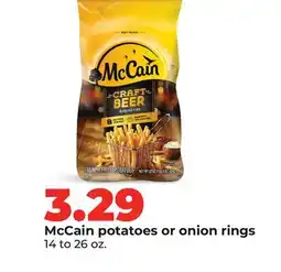 Hy-Vee McCain potatoes or onion rings offer