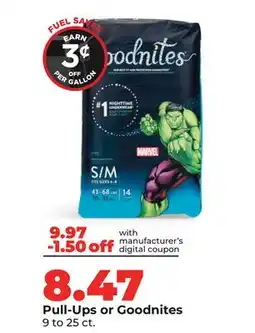 Hy-Vee Pull-Ups or Goodnites offer