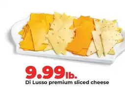 Hy-Vee Di Lusso premium sliced cheese offer