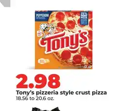 Hy-Vee Tony's pizzeria style crust pizza offer