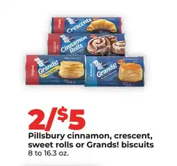 Hy-Vee Pillsbury Cinnamon, Crescent Sweet Rolls or Grand! Biscuits offer