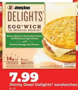 Hy-Vee Jimmy Dean Delights sandwiches offer