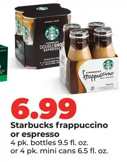 Hy-Vee Starbucks frappuccino or espresso offer