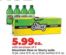 Hy-Vee Mountain Dew or Starry soda offer