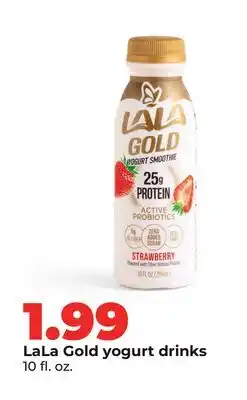 Hy-Vee LaLa Gold yogurt drinks offer