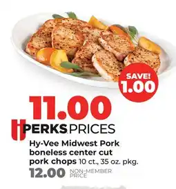 Hy-Vee Hy-Vee Midwest Pork boneless center cut pork chops offer