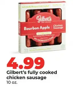 Hy-Vee Gilbert's fully cooked chicken sausage offer