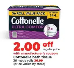 Hy-Vee Cottonelle bath tissue offer