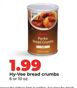 Hy-Vee Hy-Vee bread crumbs offer