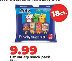 Hy-Vee Utz variety snack pack offer