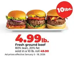Hy-Vee Fresh ground beef offer