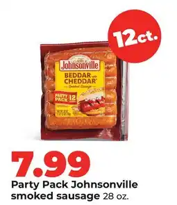 Hy-Vee Party Pack Johnsonville smoked sausage offer