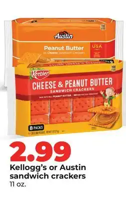 Hy-Vee Kellogg's or Austin sandwich crackers offer