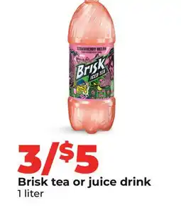 Hy-Vee Brisk tea or juice drink offer