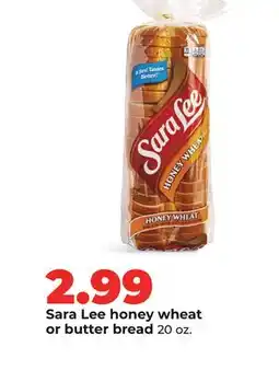 Hy-Vee Sara Lee honey wheat or butter bread offer