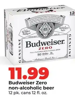 Hy-Vee Budweiser Zero non-alcoholic beer offer